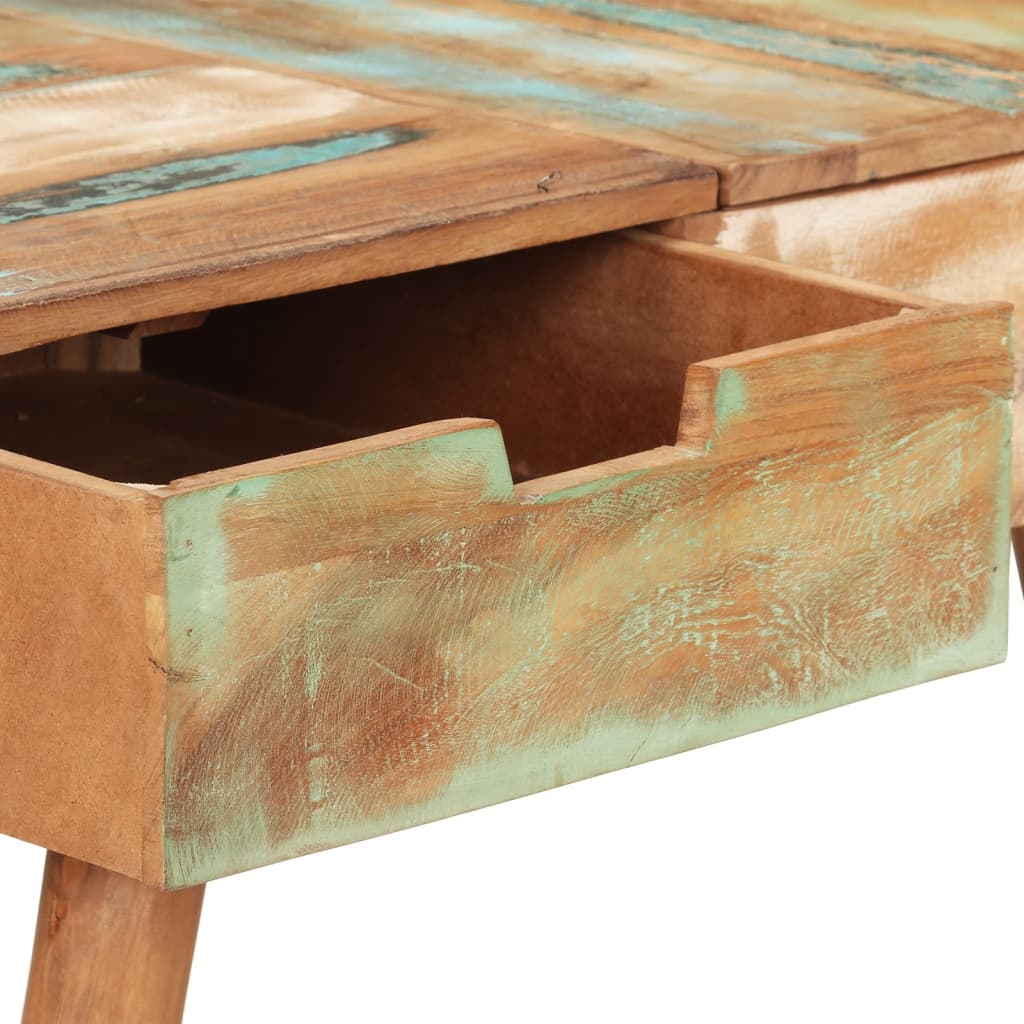 vidaXL Masă de toaletă cu oglindă, 112x45x76 cm, lemn masiv reciclat vidaXL Masă de toaletă cu oglindă, 112x45x76 cm, lemn masiv reciclat