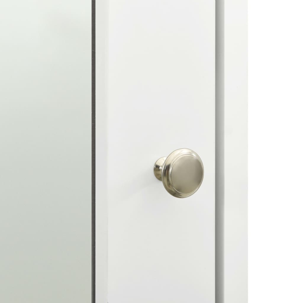 vidaXL Dulap de baie cu oglindă, alb, 66x17x63 cm, MDF vidaXL Dulap de baie cu oglindă, alb, 66x17x63 cm, MDF