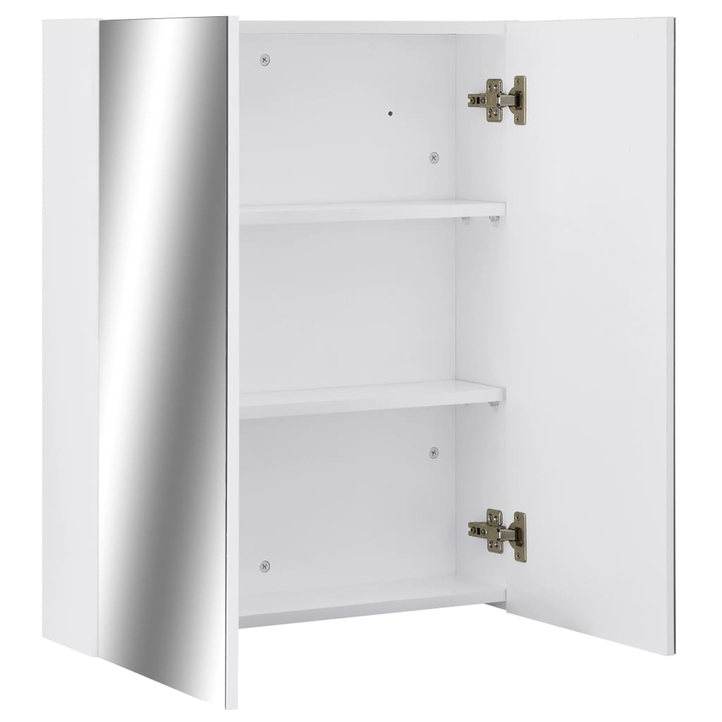 vidaXL Dulap de baie cu oglindă, alb, 60x15x75 cm, MDF vidaXL Dulap de baie cu oglindă, alb, 60x15x75 cm, MDF