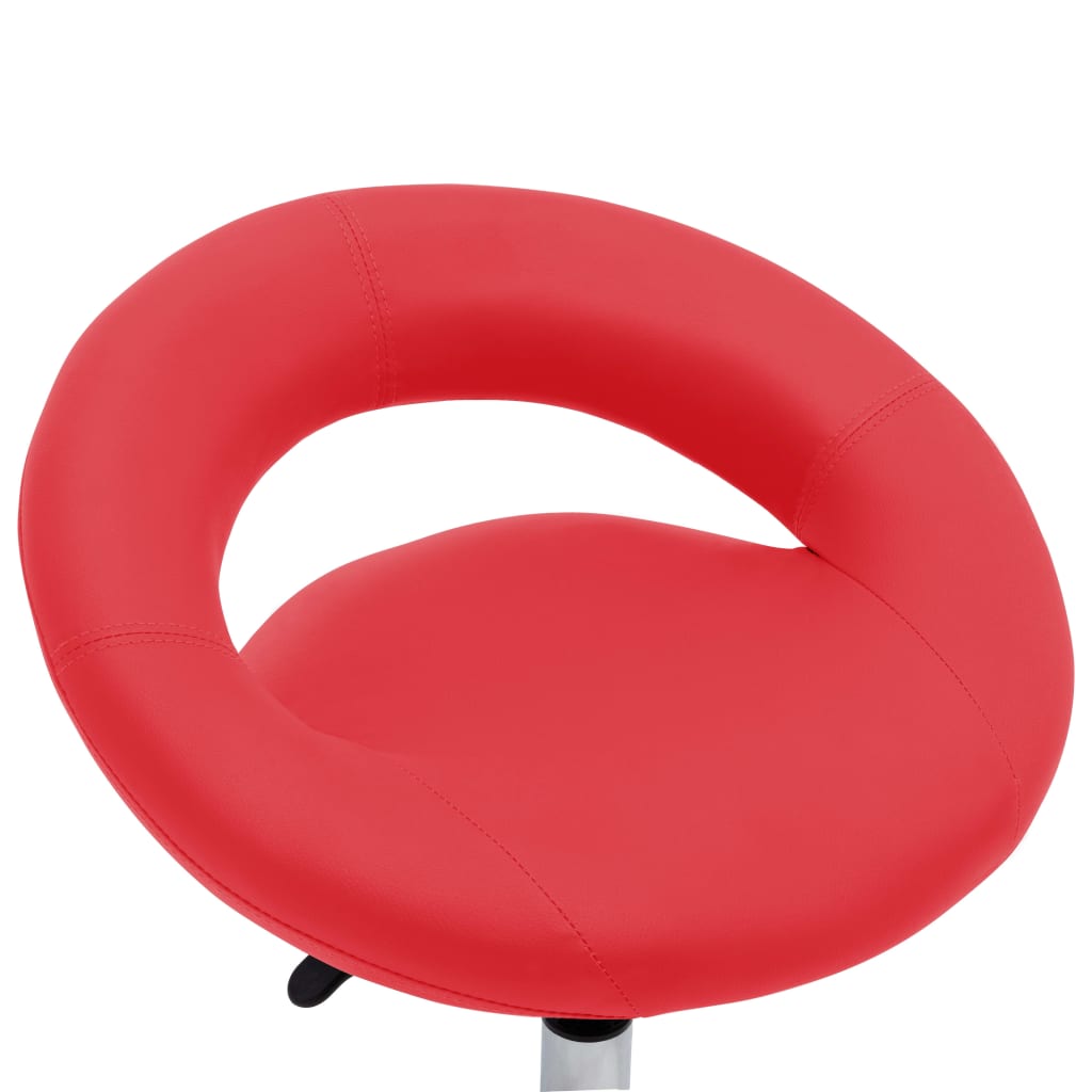 vidaXL Scaun de lucru pivotant, roșu, piele ecologică vidaXL Scaun de lucru pivotant, roșu, piele ecologică