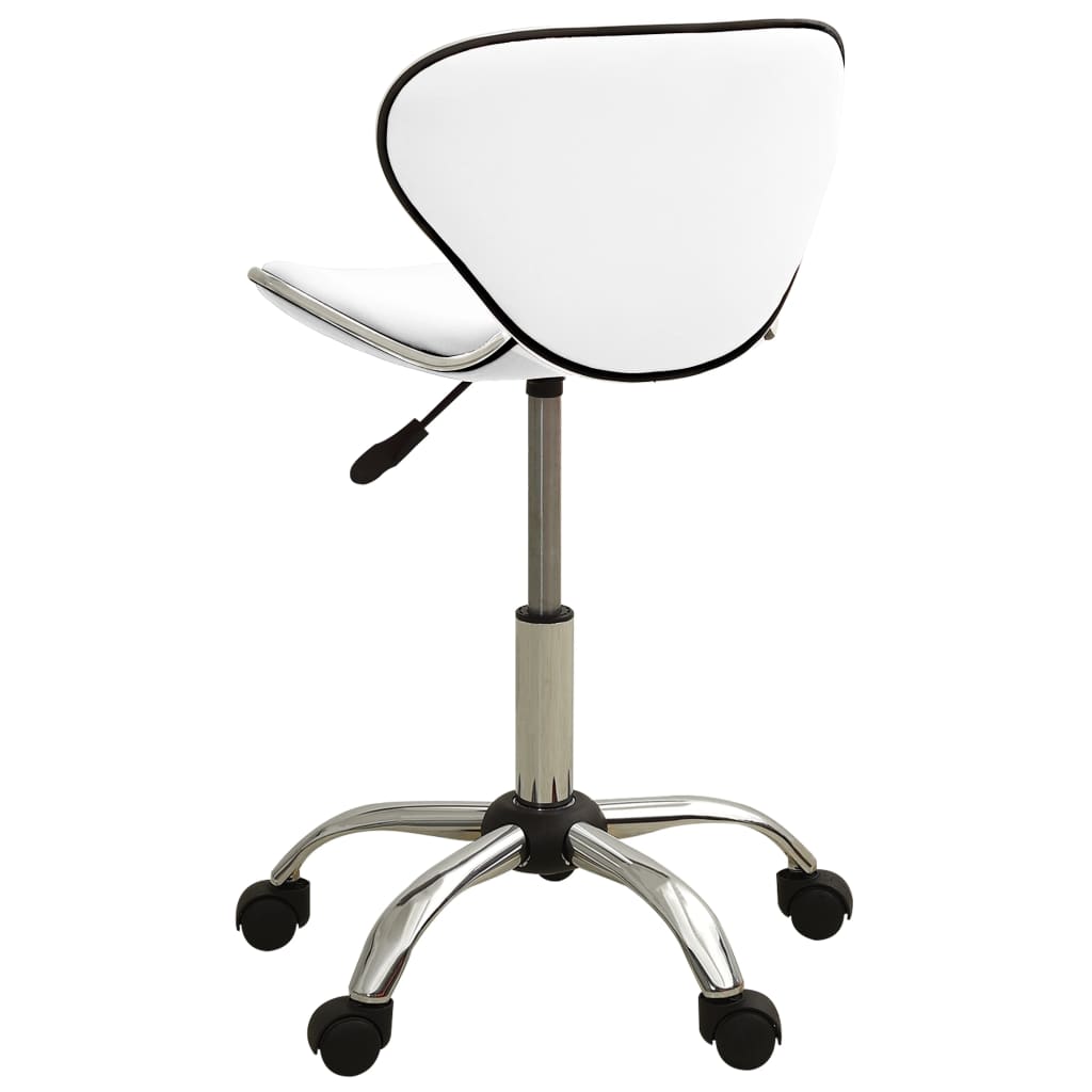 vidaXL Scaun de salon spa, alb, piele ecologică vidaXL Scaun de salon spa, alb, piele ecologică