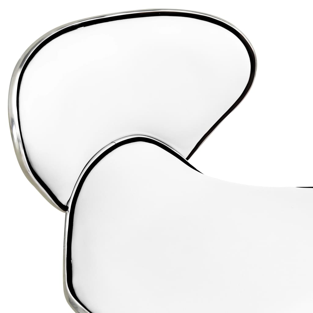 vidaXL Scaun de salon spa, alb, piele ecologică vidaXL Scaun de salon spa, alb, piele ecologică