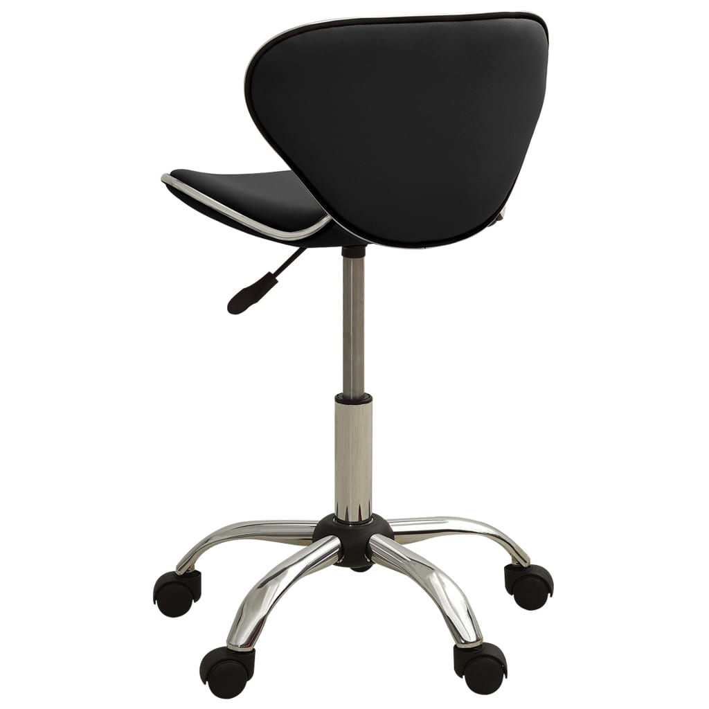 vidaXL Scaun de salon spa, negru, piele ecologică vidaXL Scaun de salon spa, negru, piele ecologică