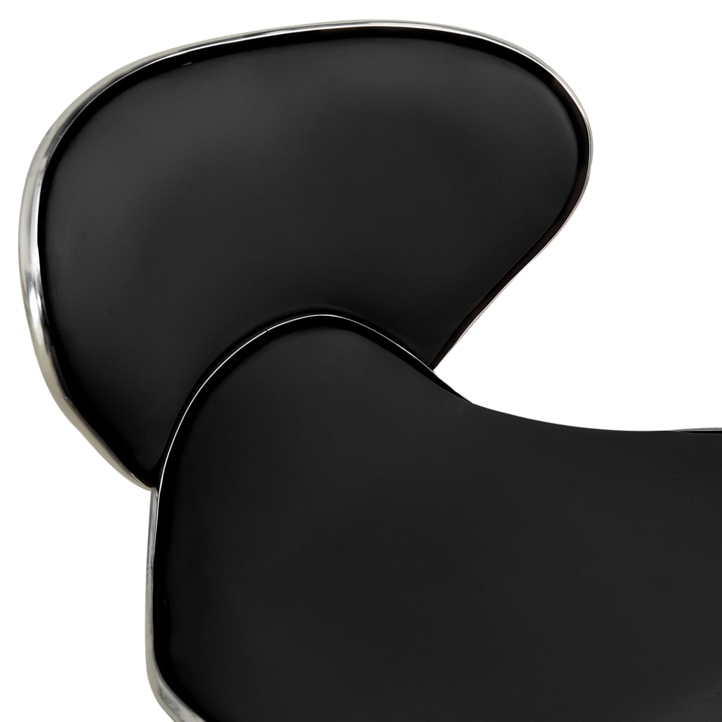 vidaXL Scaun de salon spa, negru, piele ecologică vidaXL Scaun de salon spa, negru, piele ecologică