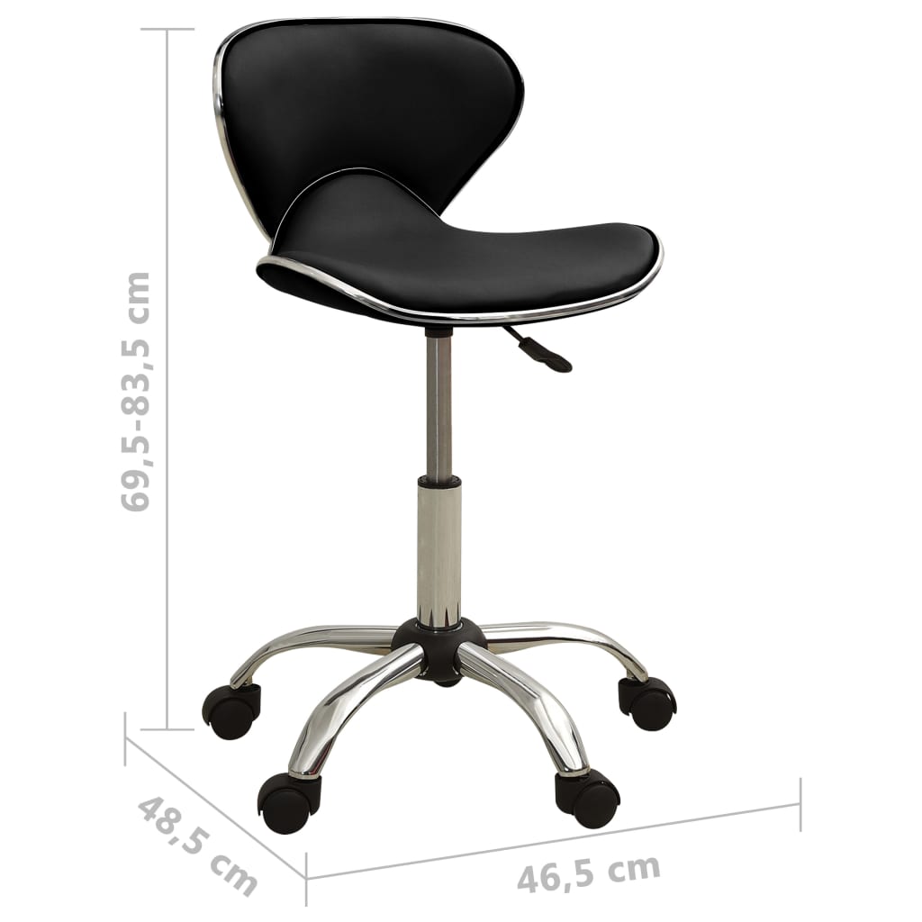 vidaXL Scaun de salon spa, negru, piele ecologică vidaXL Scaun de salon spa, negru, piele ecologică