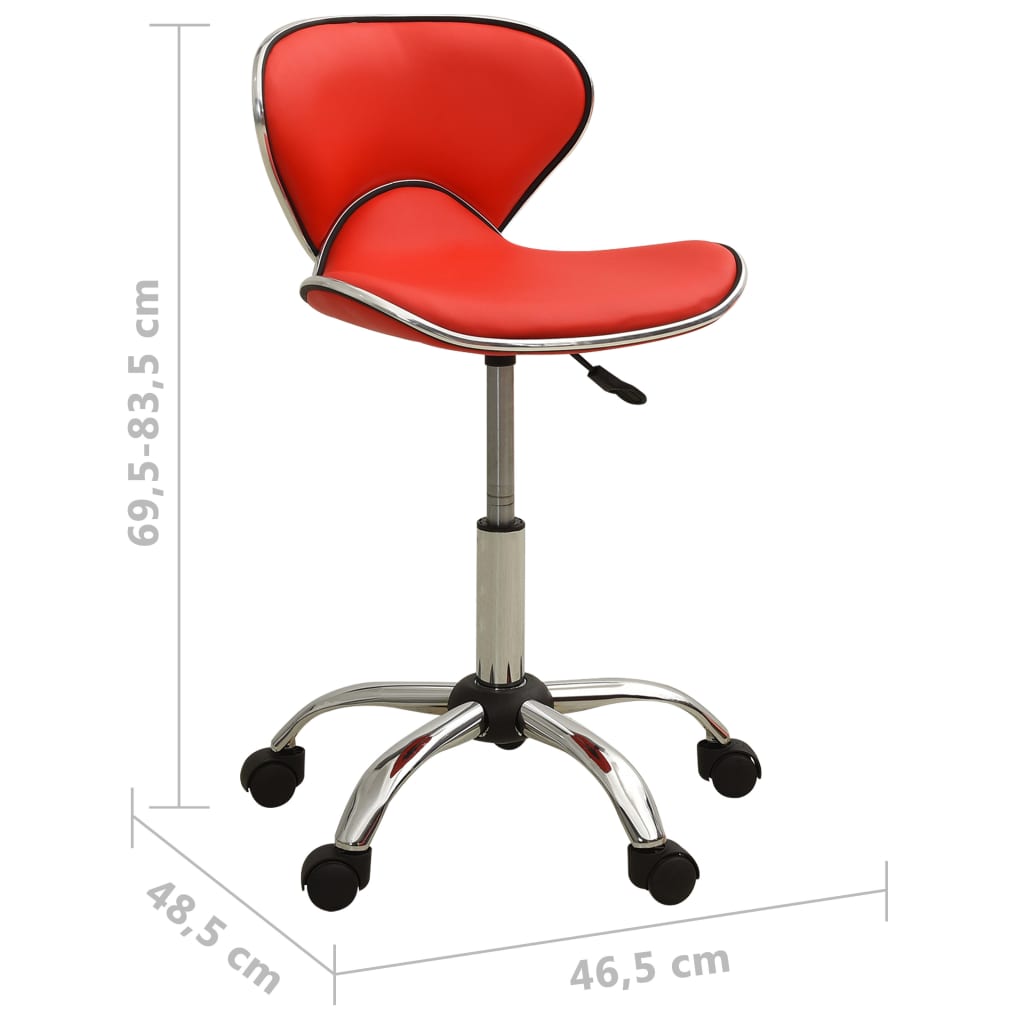 vidaXL Scaun pentru salon spa, roșu, piele ecologică