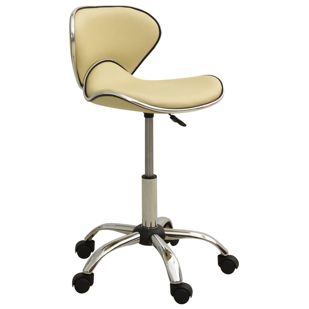 vidaXL Scaun pentru salon spa, crem, piele ecologică vidaXL Scaun pentru salon spa, crem, piele ecologică