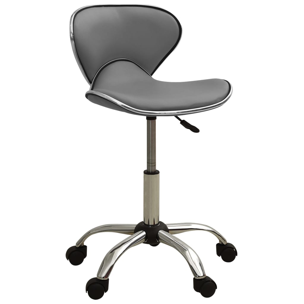 vidaXL Scaun de salon spa, gri, piele ecologică vidaXL Scaun de salon spa, gri, piele ecologică