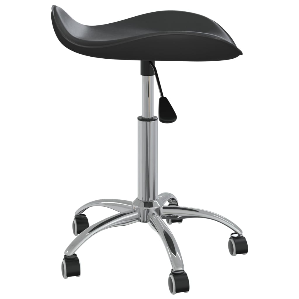 vidaXL Scaun de salon spa, negru, piele ecologică vidaXL Scaun de salon spa, negru, piele ecologică