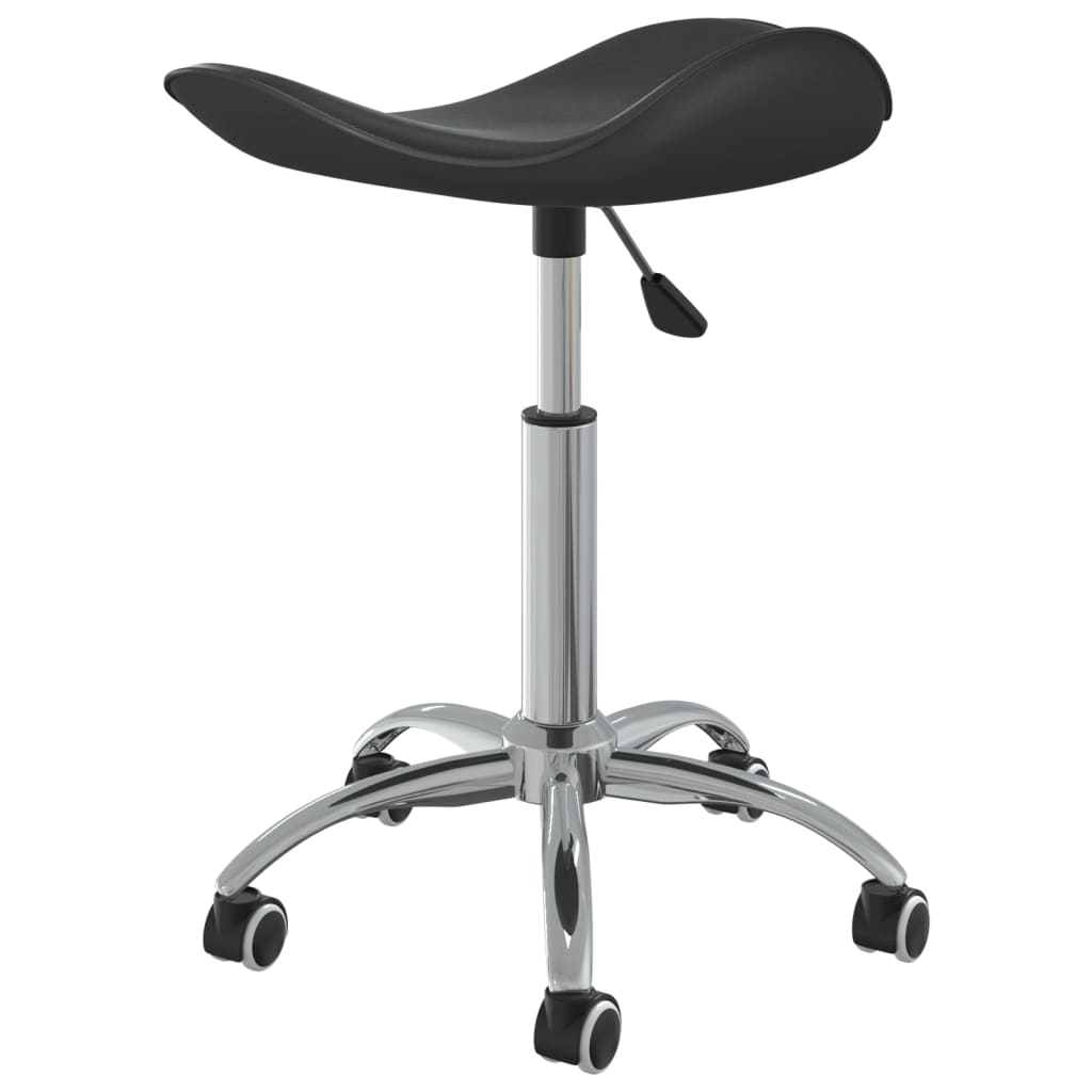 vidaXL Scaun de salon spa, negru, piele ecologică vidaXL Scaun de salon spa, negru, piele ecologică
