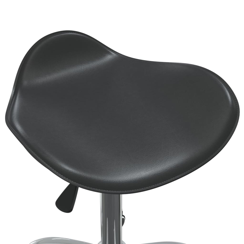 vidaXL Scaun de salon spa, negru, piele ecologică vidaXL Scaun de salon spa, negru, piele ecologică
