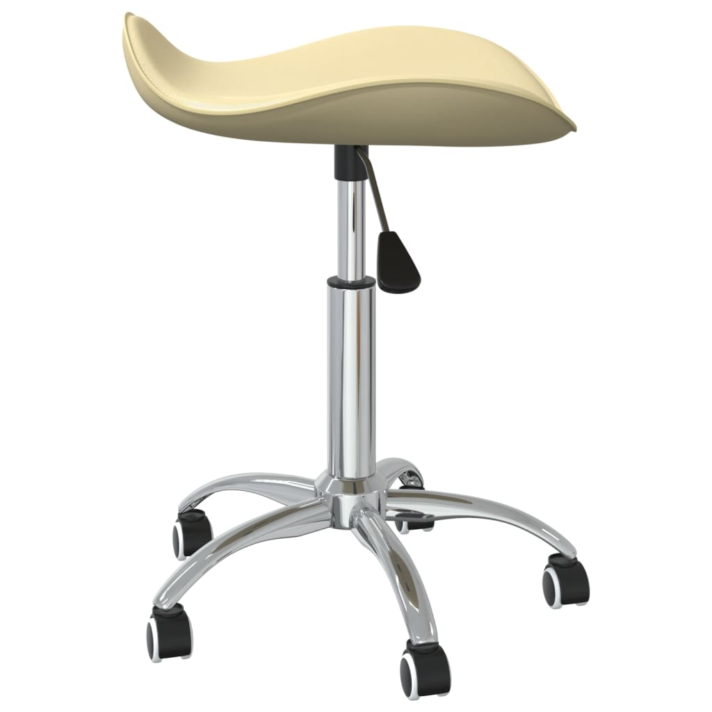 vidaXL Scaun pentru salon spa, crem, piele ecologică vidaXL Scaun pentru salon spa, crem, piele ecologică