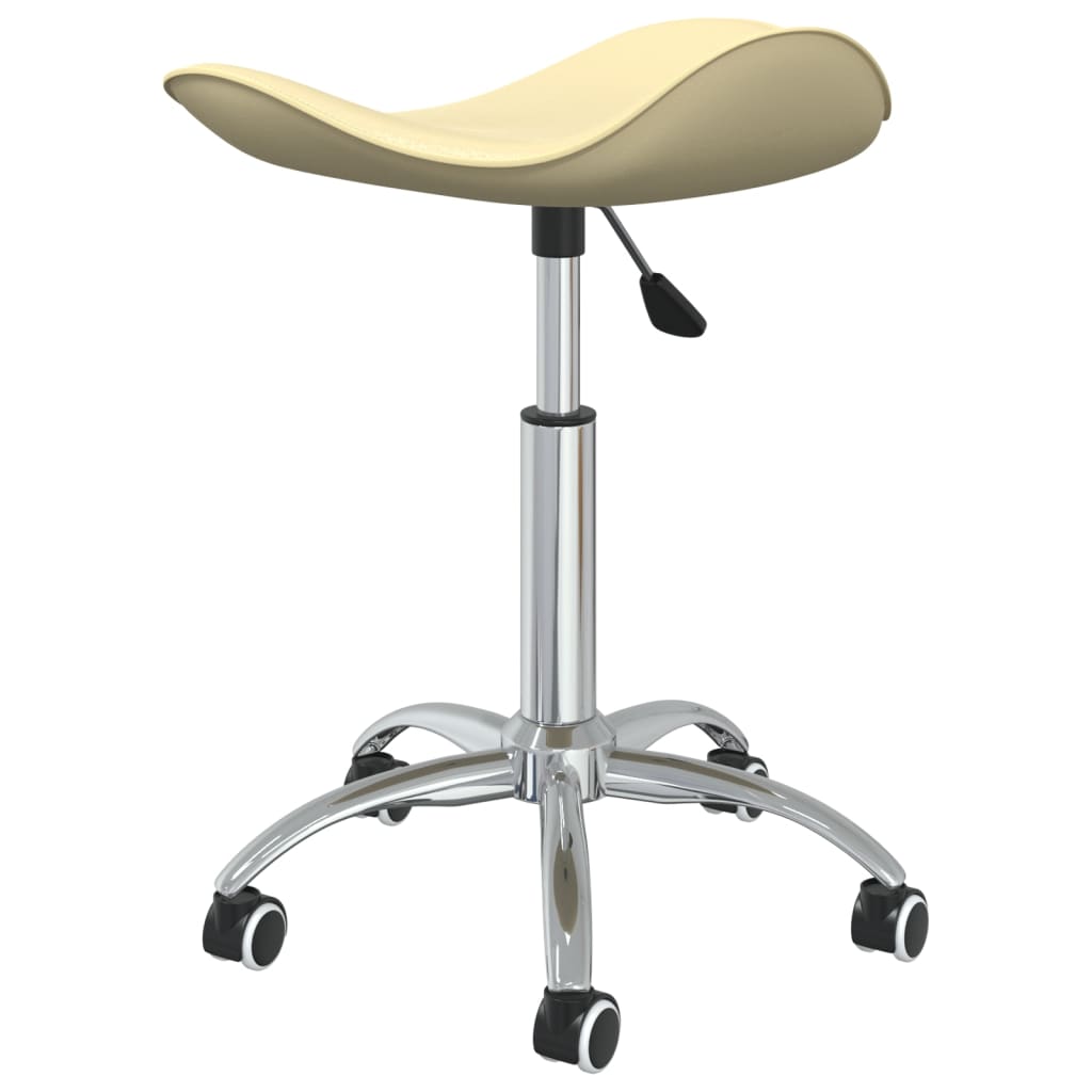 vidaXL Scaun pentru salon spa, crem, piele ecologică vidaXL Scaun pentru salon spa, crem, piele ecologică