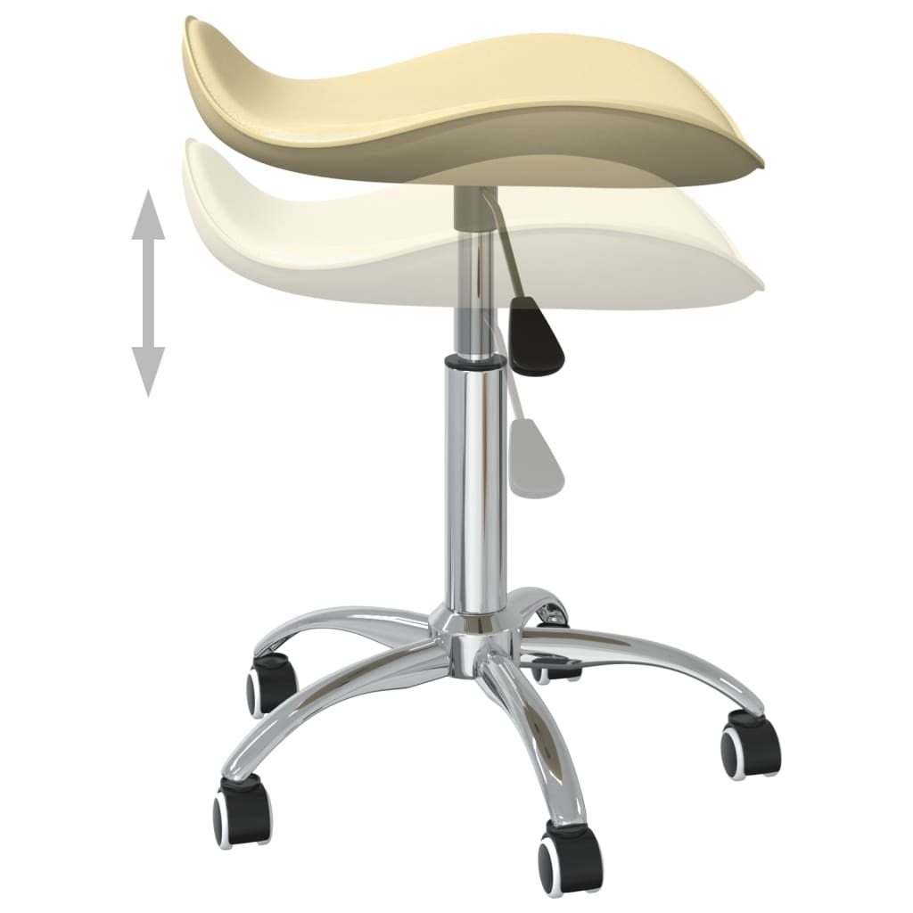 vidaXL Scaun pentru salon spa, crem, piele ecologică vidaXL Scaun pentru salon spa, crem, piele ecologică