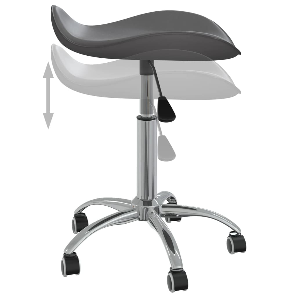 vidaXL Scaun pentru salon spa, gri, piele ecologică vidaXL Scaun pentru salon spa, gri, piele ecologică