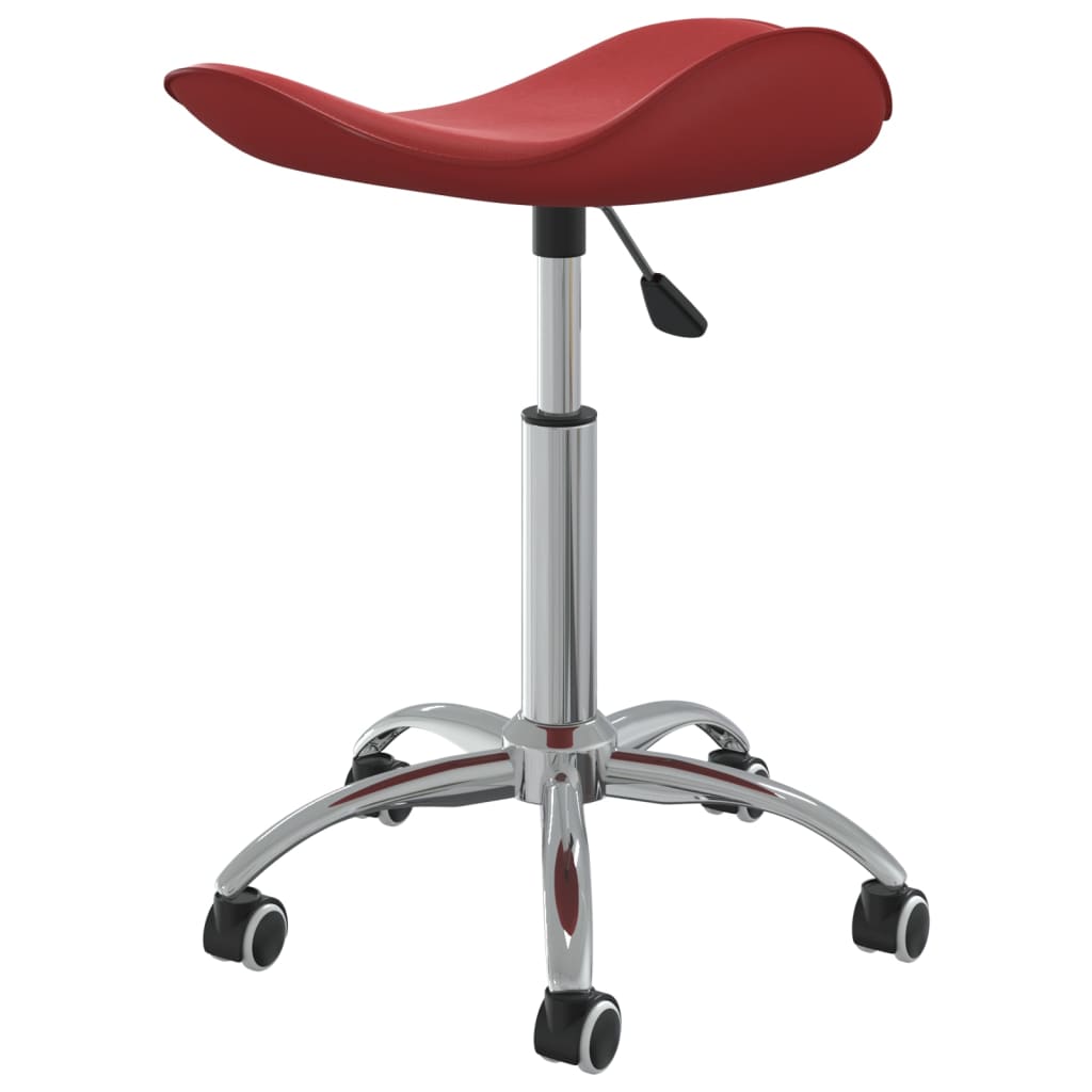vidaXL Scaun pentru salon spa, roșu vin, piele ecologică