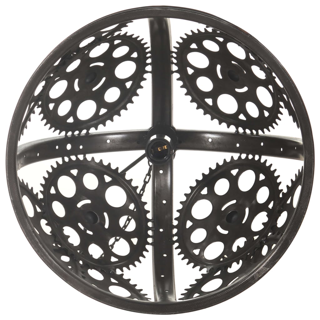vidaXL Lampă de tavan industrială cu lanț, model roată, 45 cm, E27 vidaXL Lampă de tavan industrială cu lanț, model roată, 45 cm, E27