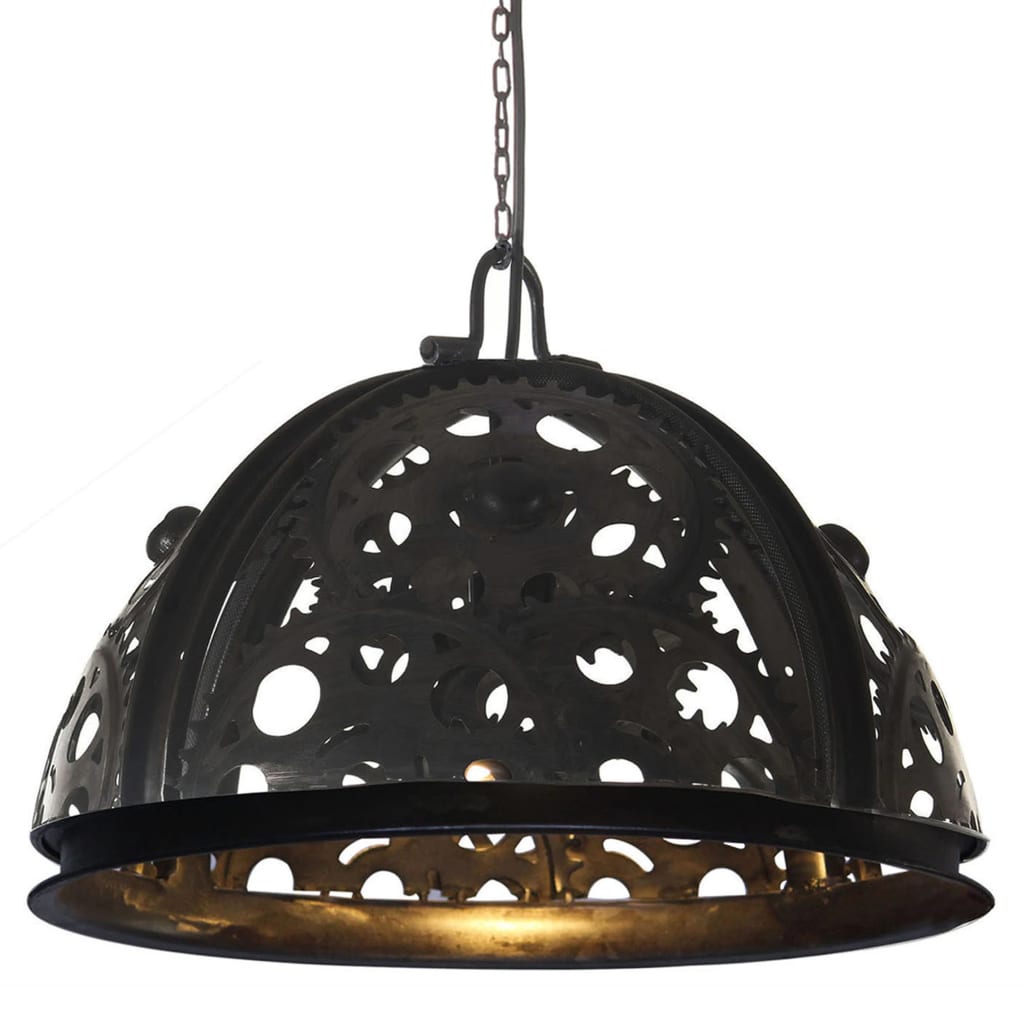 vidaXL Lampă de tavan industrială cu lanț, model roată, 45 cm, E27 vidaXL Lampă de tavan industrială cu lanț, model roată, 45 cm, E27