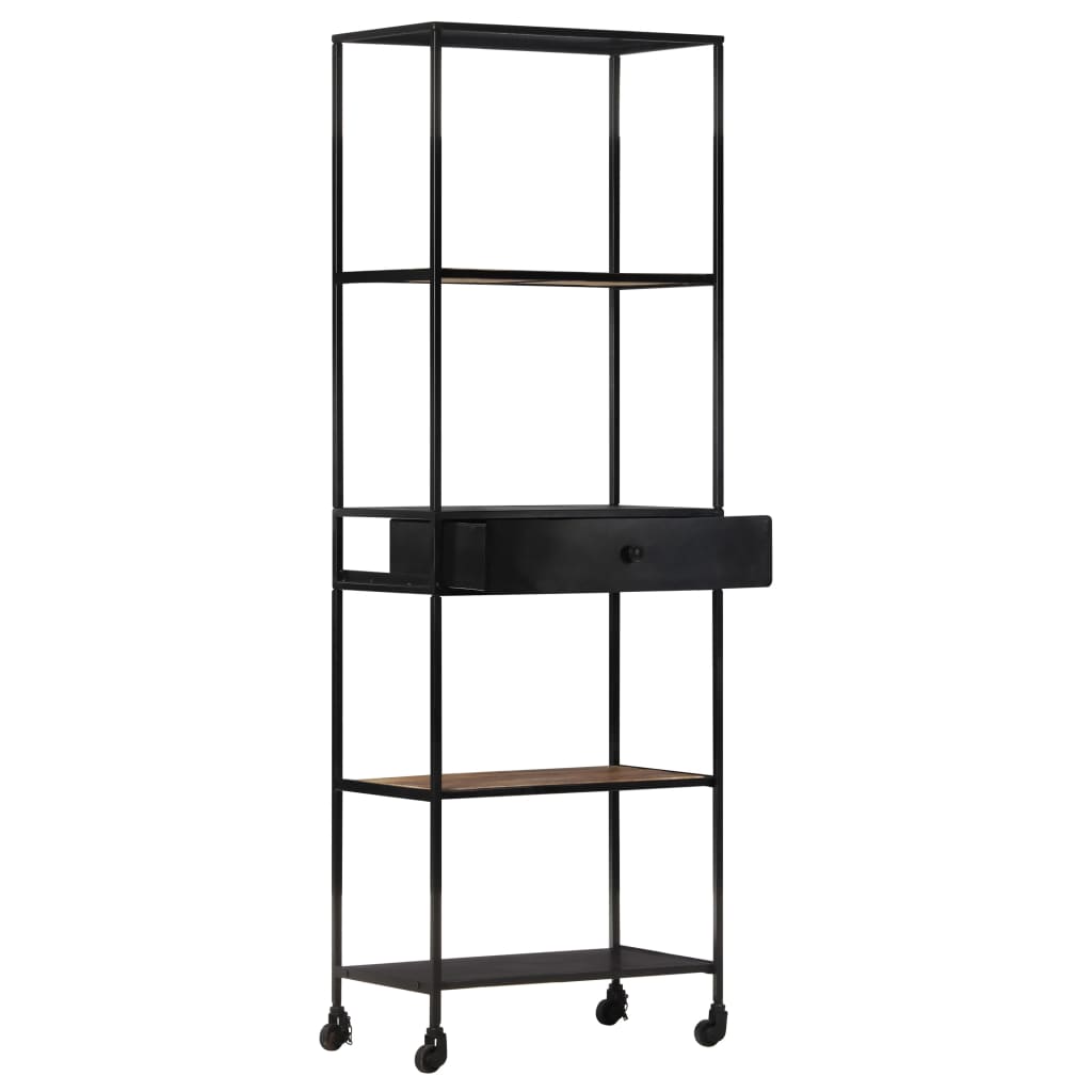 vidaXL Bibliotecă, 60x35x180 cm, lemn mango nefinisat & fier vidaXL Bibliotecă, 60x35x180 cm, lemn mango nefinisat & fier