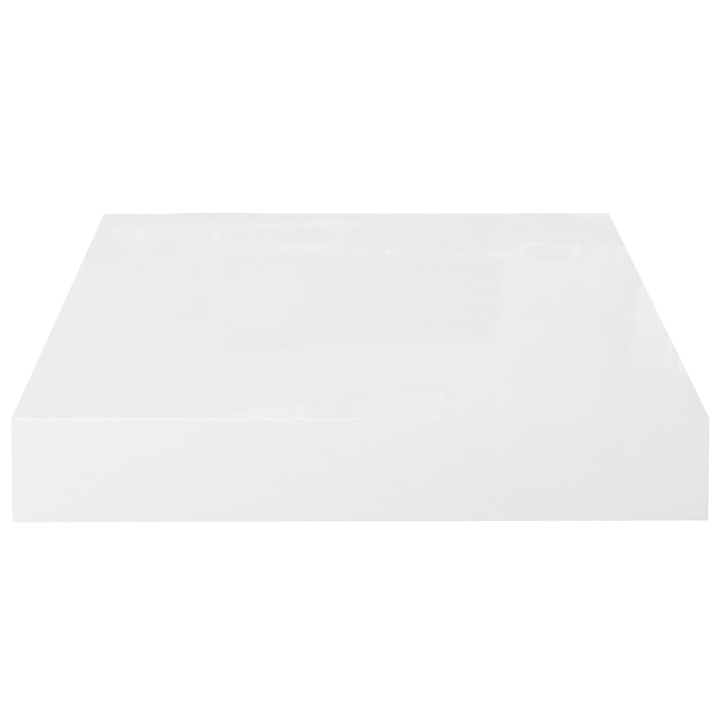vidaXL Rafturi de perete, 4 buc., alb extralucios, 23x23,5x3,8 cm, MDF