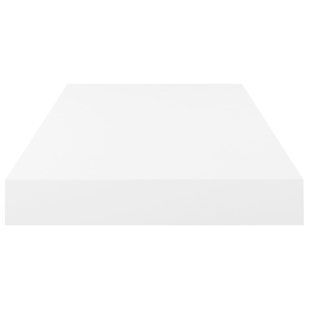 vidaXL Rafturi de perete, 2 buc., alb extralucios, 50x23x3,8 cm, MDF