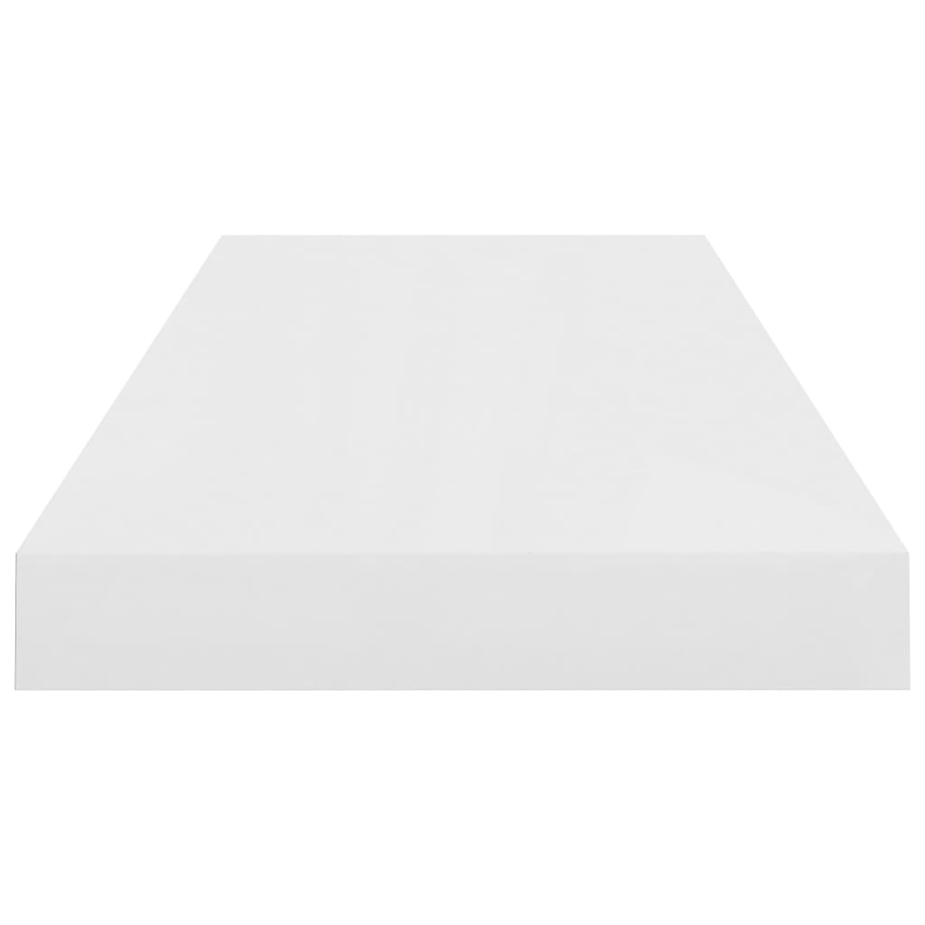 vidaXL Raft de perete suspendat, alb extralucios, 60x23,5x3,8 cm, MDF