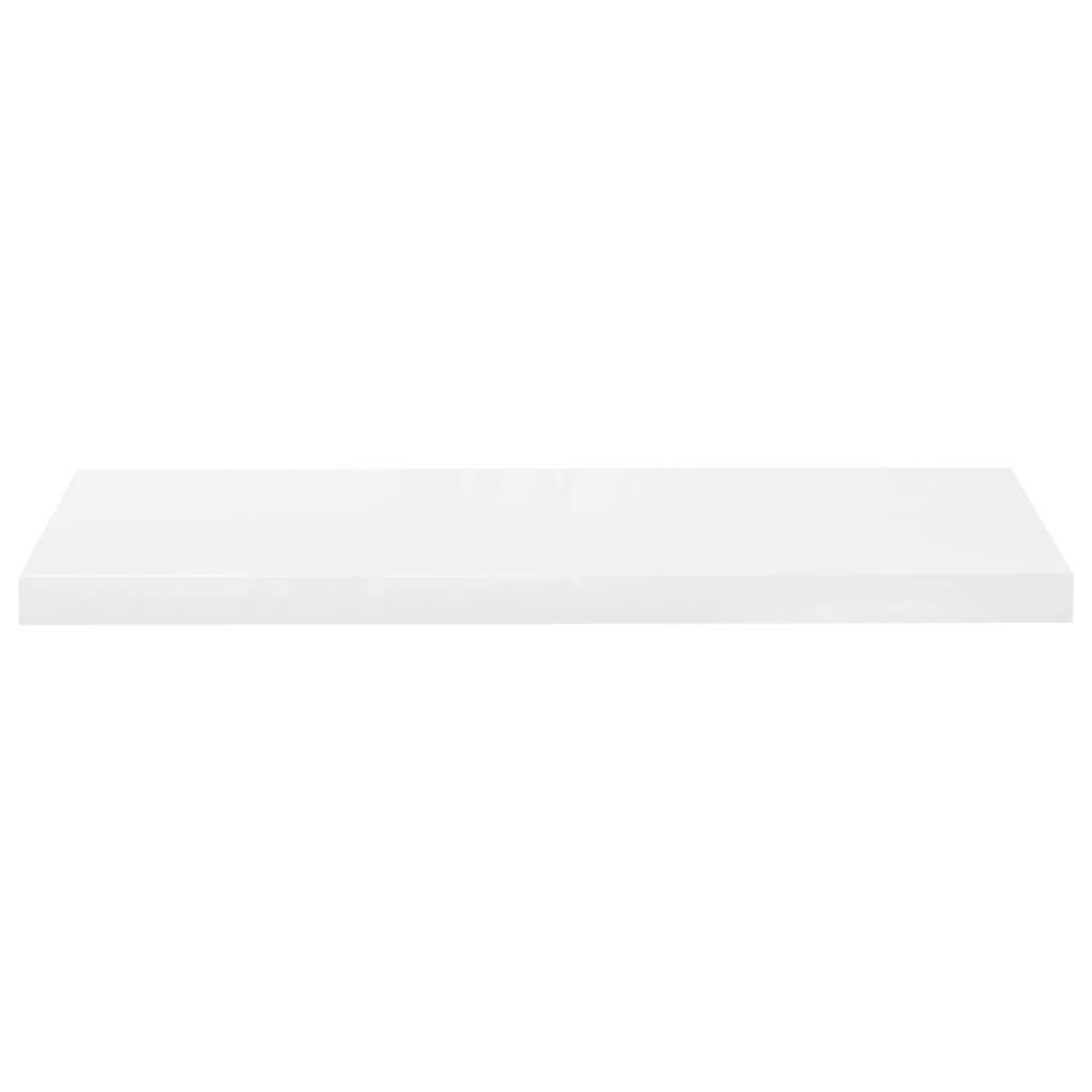 vidaXL Rafturi de perete, 4 buc., alb extralucios, 80x23,5x3,8 cm, MDF