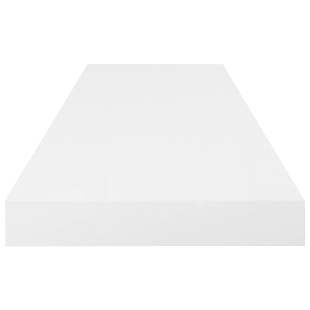 vidaXL Rafturi de perete, 4 buc., alb extralucios, 80x23,5x3,8 cm, MDF