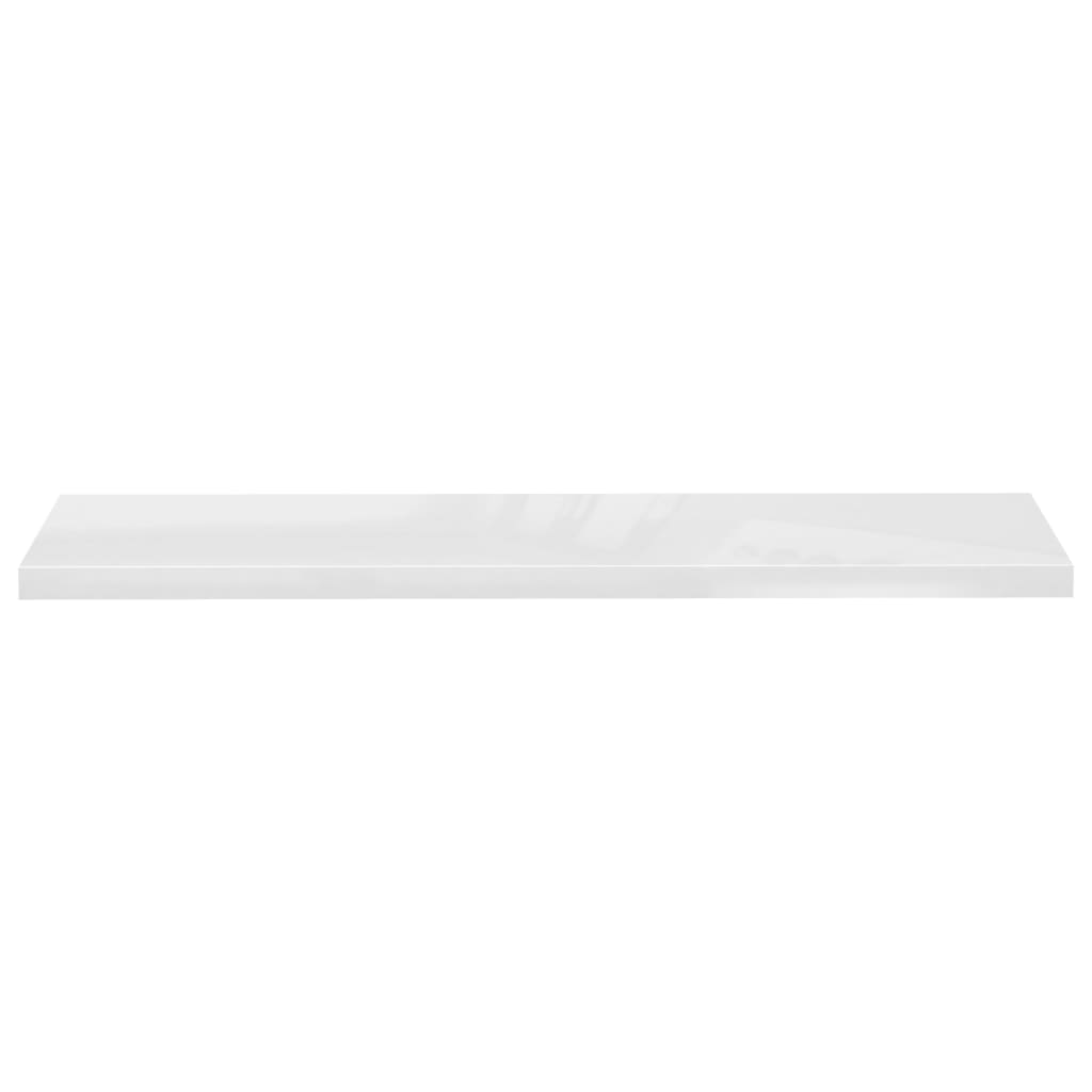 vidaXL Rafturi de perete, 2 buc., alb extralucios, 120x23,5x3,8 cm MDF vidaXL Rafturi de perete, 2 buc., alb extralucios, 120x23,5x3,8 cm MDF
