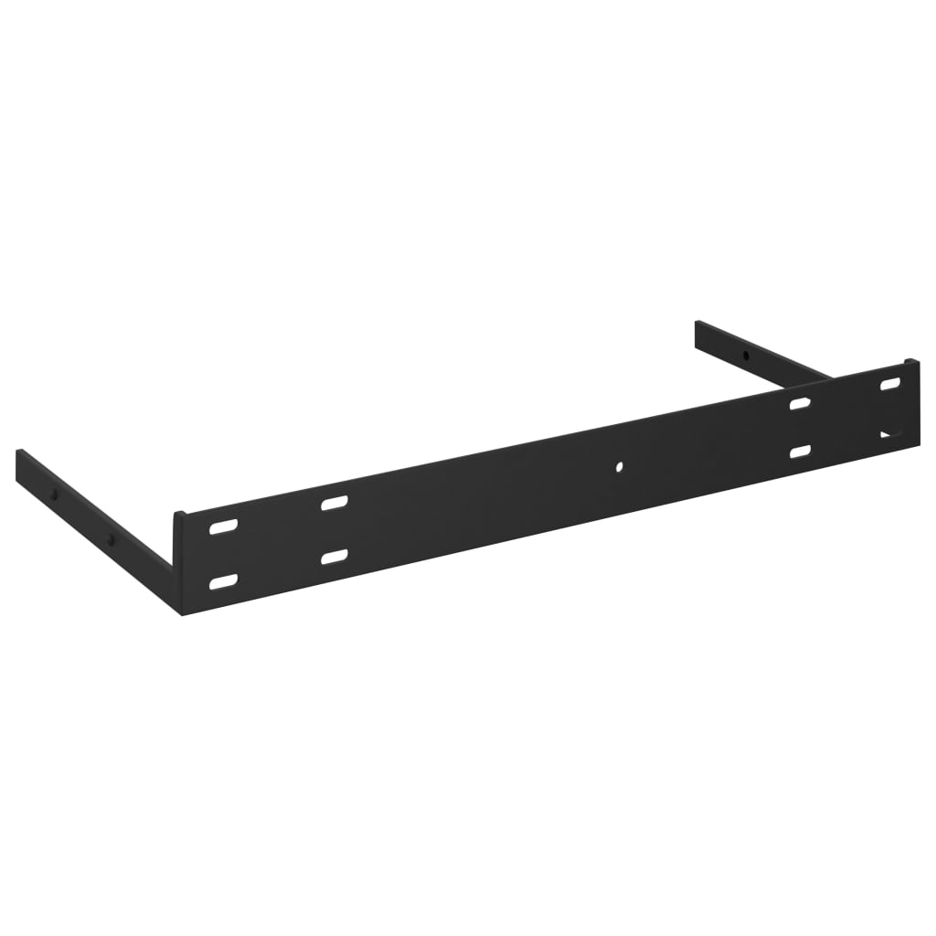 vidaXL Rafturi de perete, 4 buc., negru extralucios, 40x23x3,8 cm, MDF