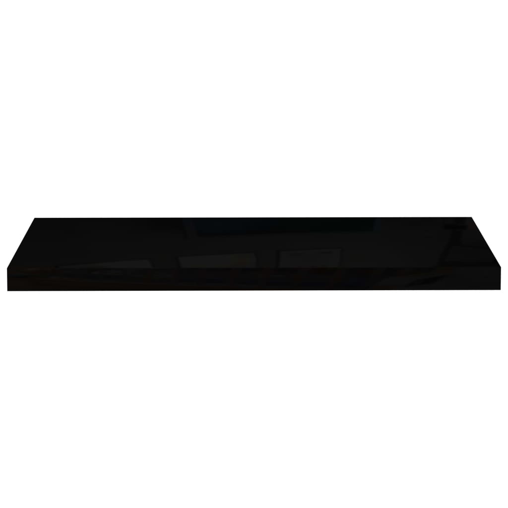 vidaXL Rafturi de perete 2 buc., negru extralucios, 80x23,5x3,8 cm MDF vidaXL Rafturi de perete 2 buc., negru extralucios, 80x23,5x3,8 cm MDF