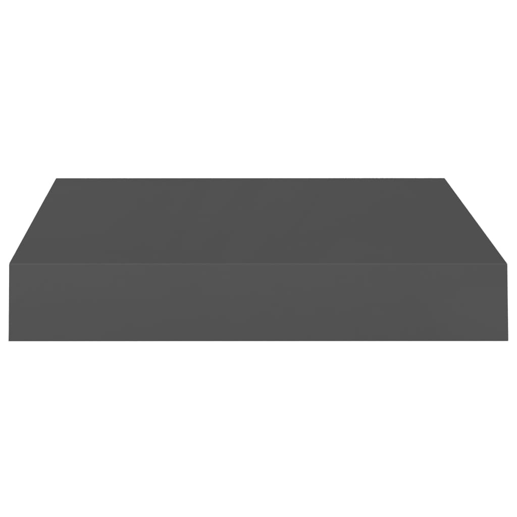 vidaXL Rafturi de perete, 2 buc., gri extralucios, 23x23,5x3,8 cm, MDF vidaXL Rafturi de perete, 2 buc., gri extralucios, 23x23,5x3,8 cm, MDF