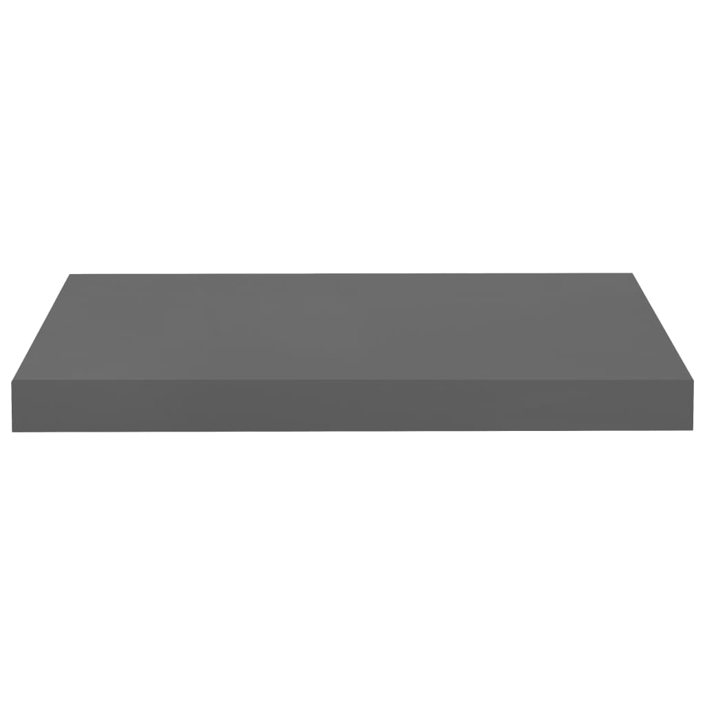 vidaXL Raft de perete suspendat, gri extralucios, 50x23x3,8 cm, MDF