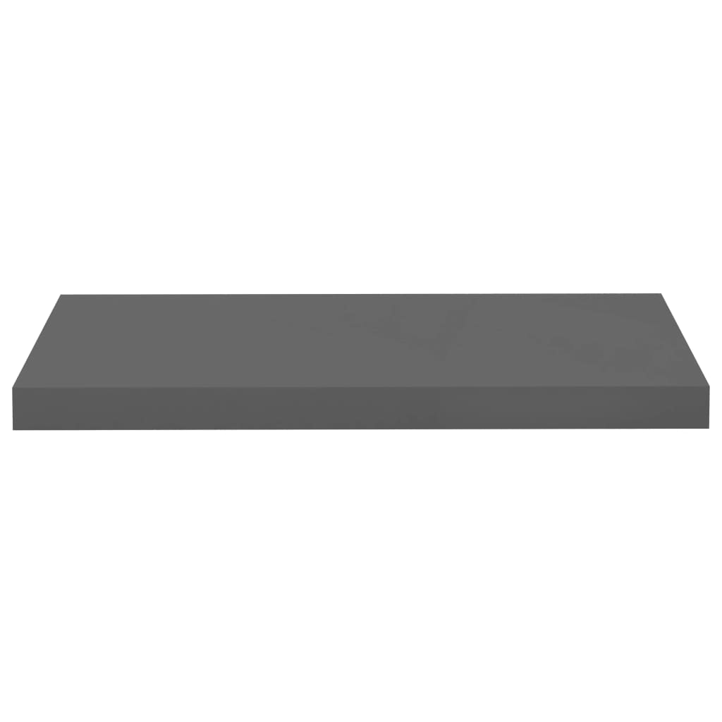 vidaXL Raft de perete suspendat, gri extralucios, 60x23,5x3,8 cm, MDF