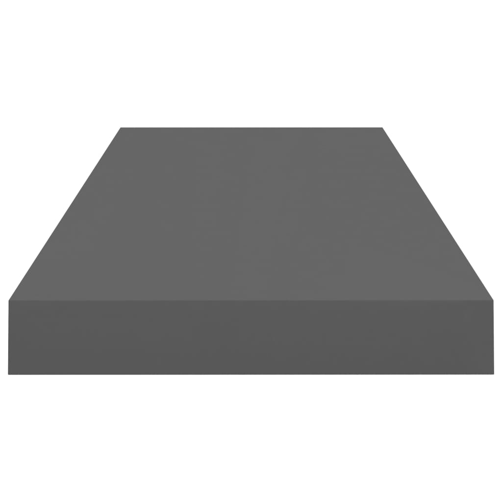 vidaXL Rafturi de perete, 2 buc., gri extralucios, 60x23,5x3,8 cm, MDF