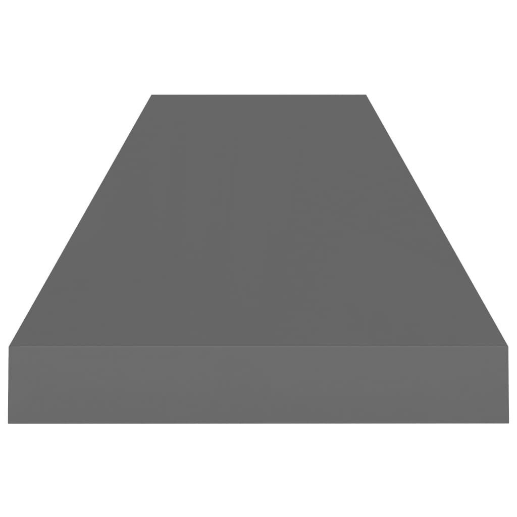 vidaXL Raft de perete suspendat, gri extralucios, 90x23,5x3,8 cm, MDF vidaXL Raft de perete suspendat, gri extralucios, 90x23,5x3,8 cm, MDF