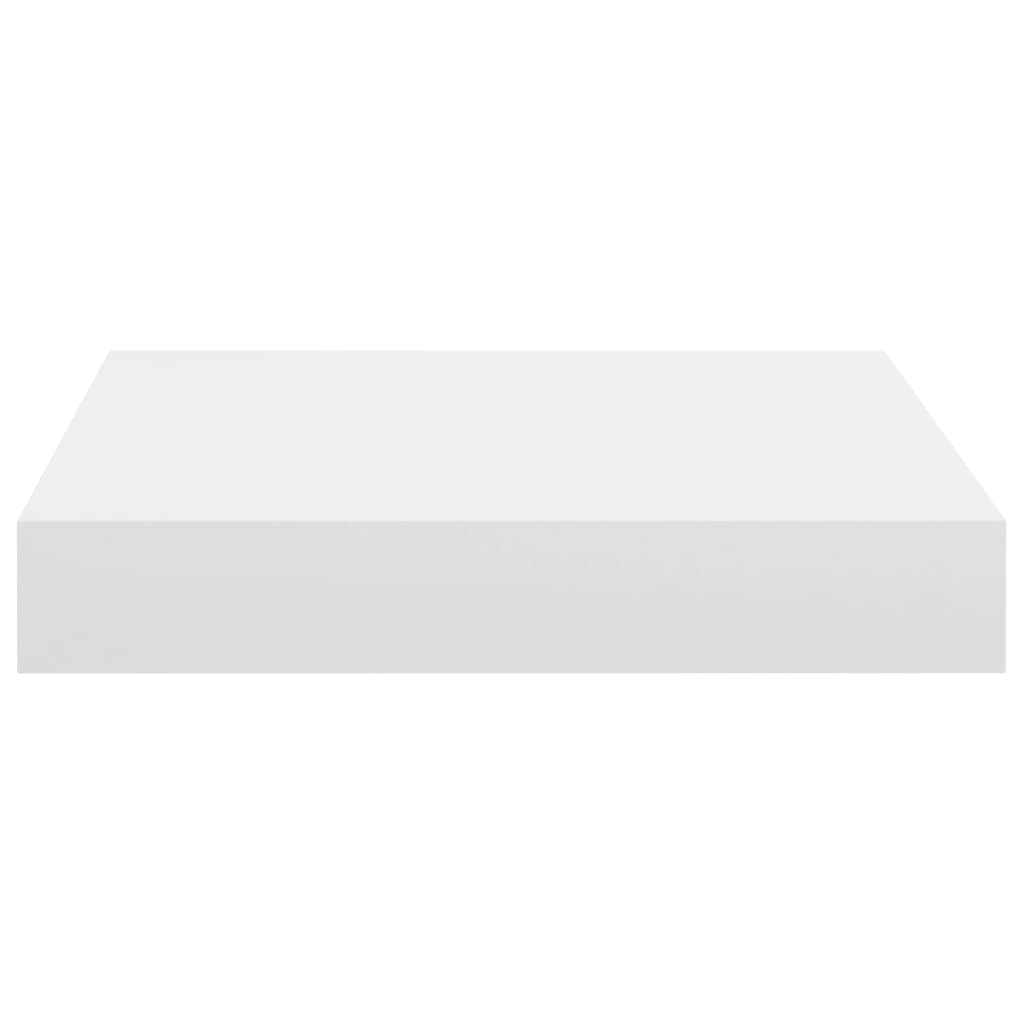 vidaXL Rafturi de perete suspendate, 4 buc., alb, 23x23,5x3,8 cm, MDF