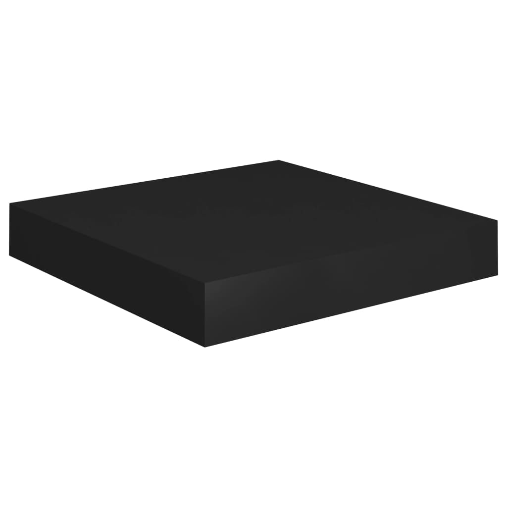 vidaXL Rafturi de perete suspendate, 4 buc., negru, 23x23,5x3,8 cm MDF vidaXL Rafturi de perete suspendate, 4 buc., negru, 23x23,5x3,8 cm MDF