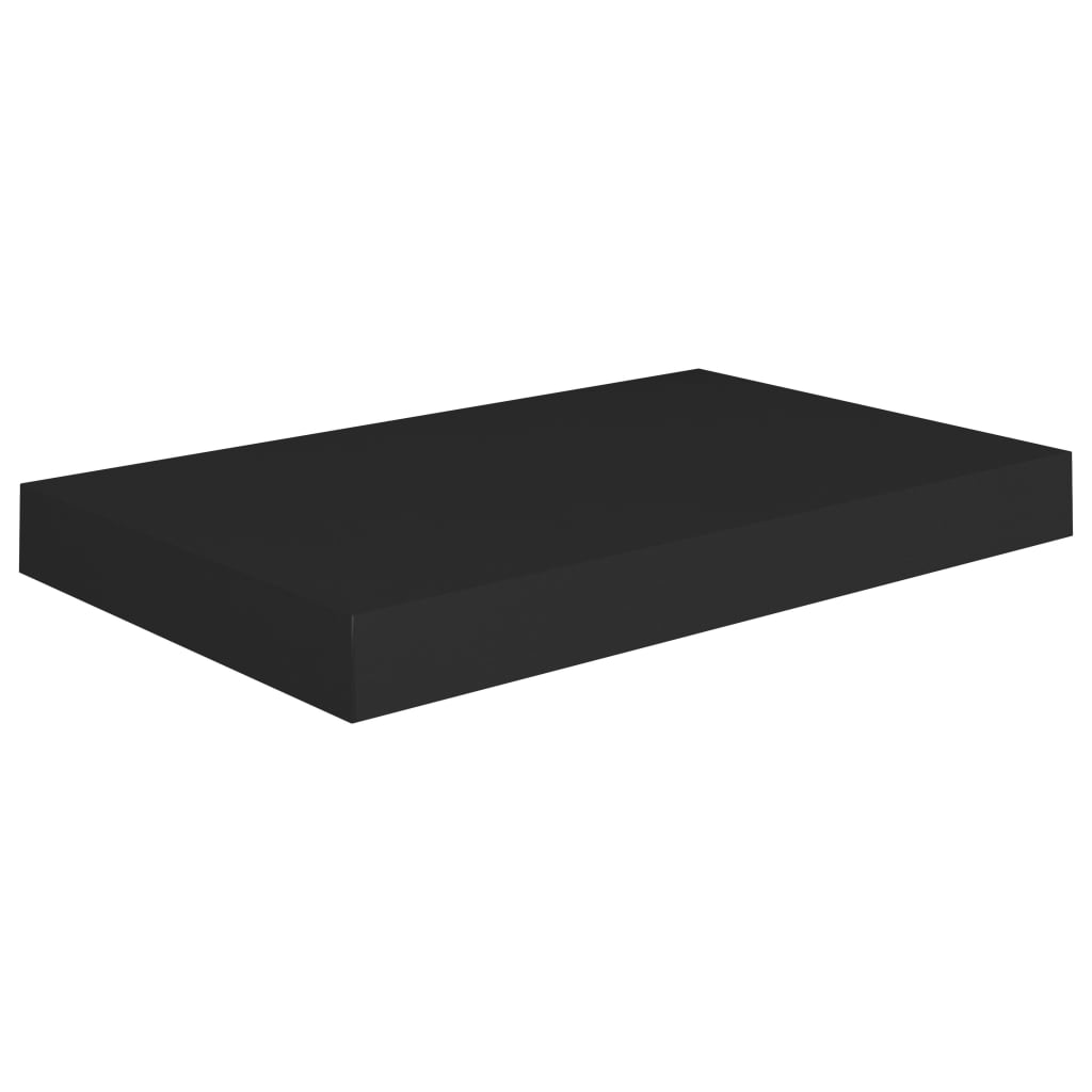 vidaXL Rafturi de perete suspendate, 4 buc., negru, 40x23x3,8 cm, MDF