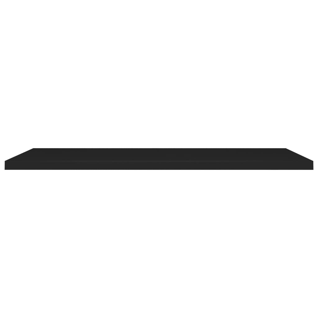 vidaXL Rafturi de perete suspendate 4 buc. negru 120x23,5x3,8 cm MDF