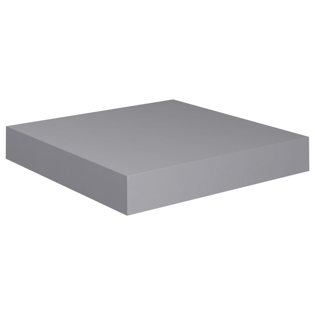 vidaXL Rafturi de perete, 4 buc., gri, 23 x 23,5 x 3,8 cm, MDF