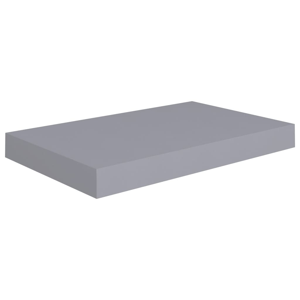 vidaXL Rafturi de perete suspendate, 2 buc., gri, 40x23x3,8 cm, MDF