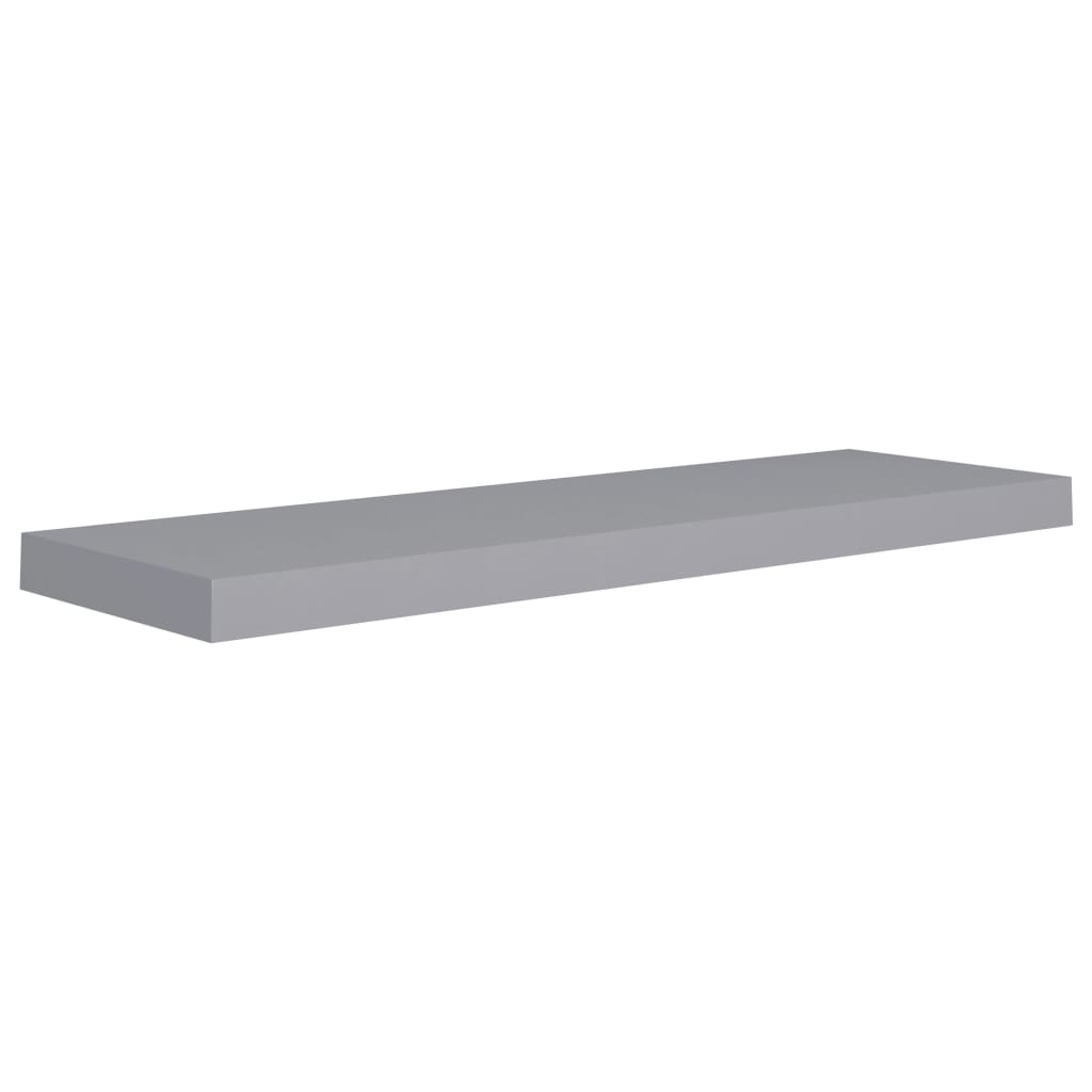 vidaXL Rafturi de perete suspendate, 4 buc., gri, 80x23,5x3,8 cm, MDF