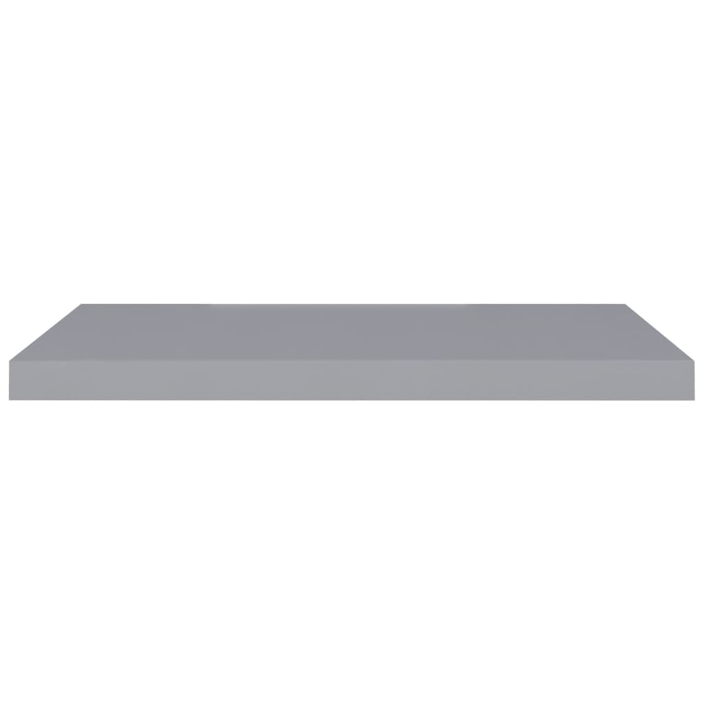 vidaXL Rafturi de perete suspendate, 4 buc., gri, 80x23,5x3,8 cm, MDF