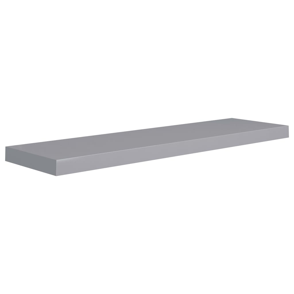 vidaXL Raft de perete suspendat, gri, 90x23,5x3,8 cm, MDF