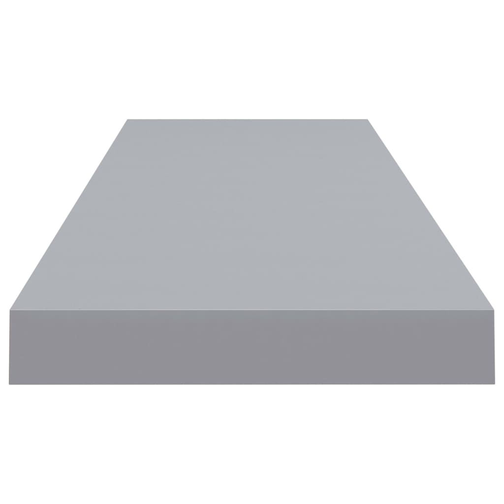 vidaXL Rafturi de perete suspendate, 4 buc., gri, 90x23,5x3,8 cm, MDF
