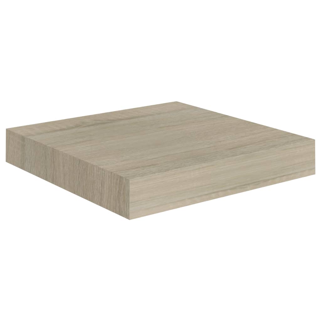 vidaXL Rafturi perete suspendate, 2 buc., stejar, 23x23,5x3,8 cm, MDF