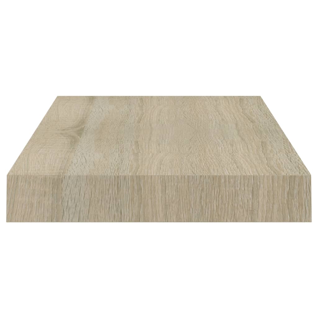 vidaXL Rafturi de perete suspendate, 2 buc., stejar, 40x23x3,8 cm, MDF