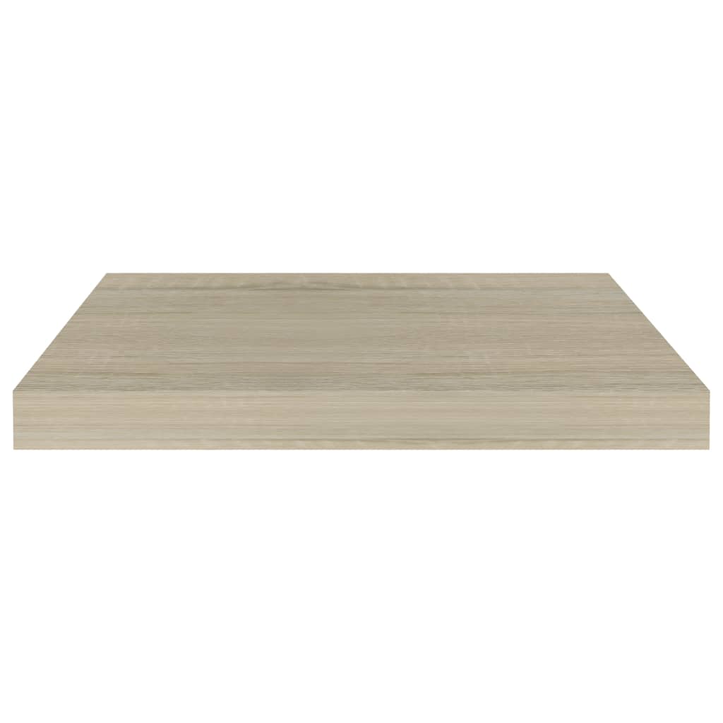 vidaXL Rafturi de perete suspendate, 2 buc., stejar, 50x23x3,8 cm, MDF