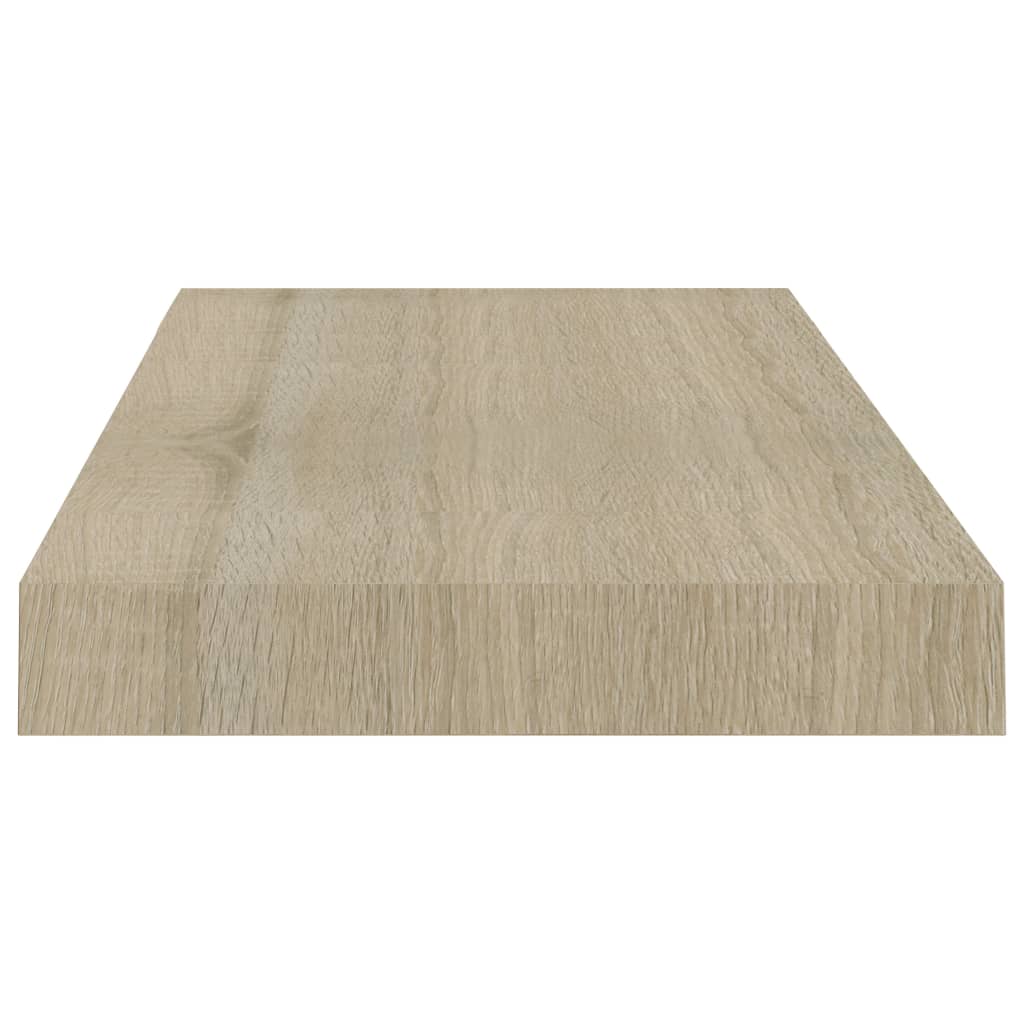 vidaXL Rafturi de perete suspendate, 2 buc., stejar, 50x23x3,8 cm, MDF